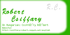 robert csiffary business card
